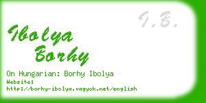 ibolya borhy business card